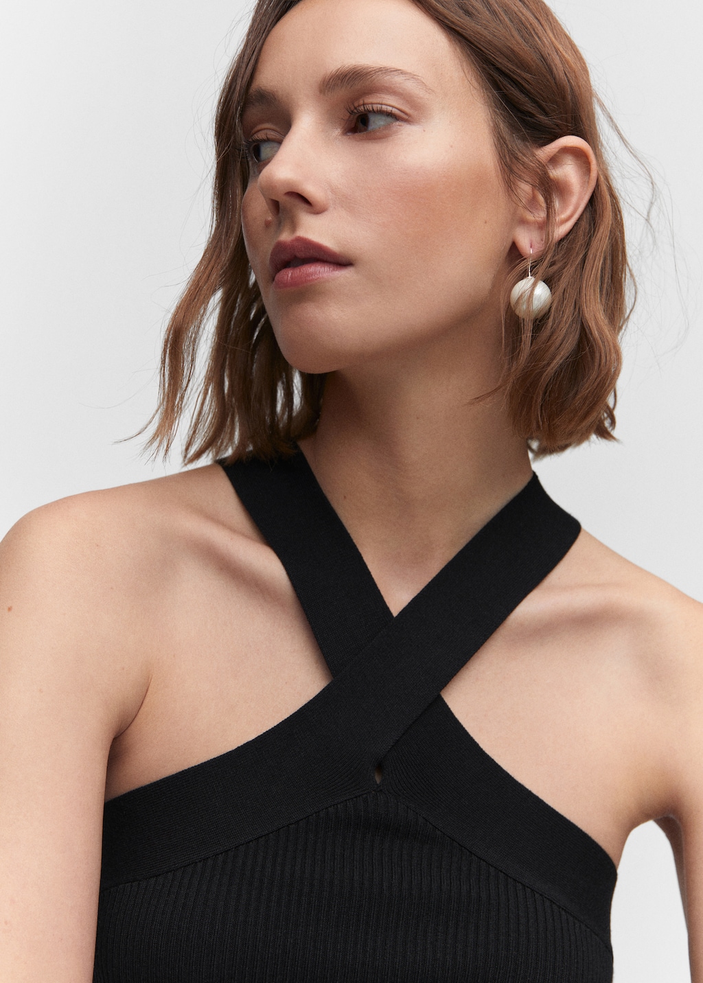 Halter-neck knitted top - Details of the article 1