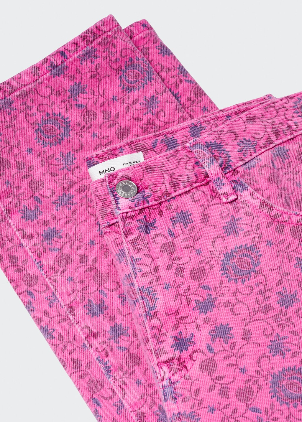 Printed straight jeans - Details of the article 8