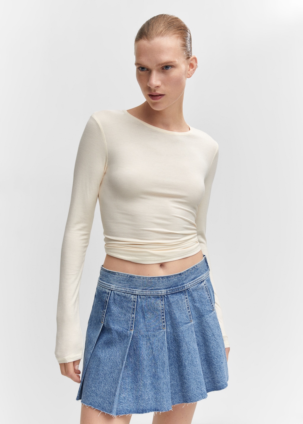 Denim mini-skirt - Medium plane