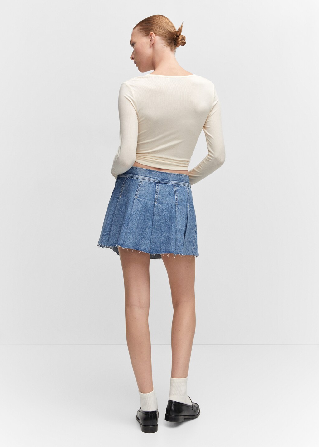 Denim mini-skirt - Reverse of the article