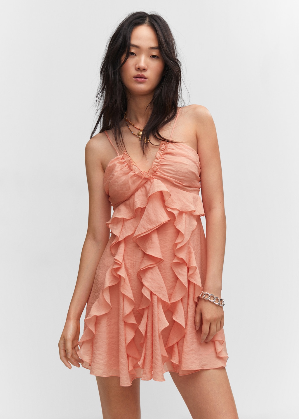 Lyocell ruffle dress - Medium plane