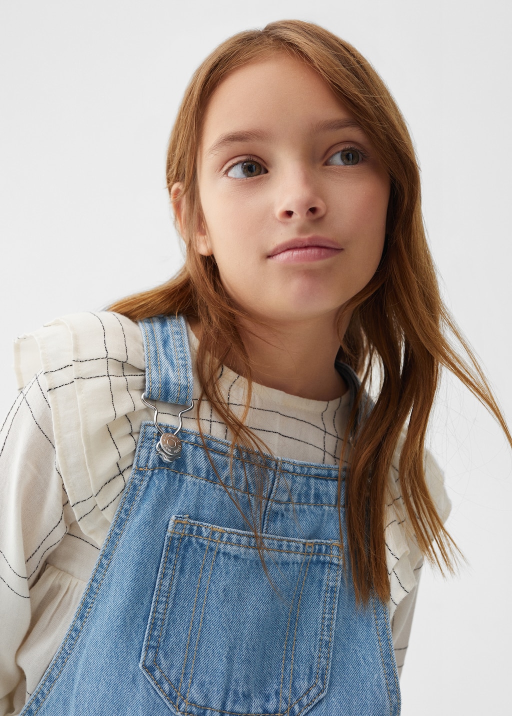 Long denim dungarees - Details of the article 1