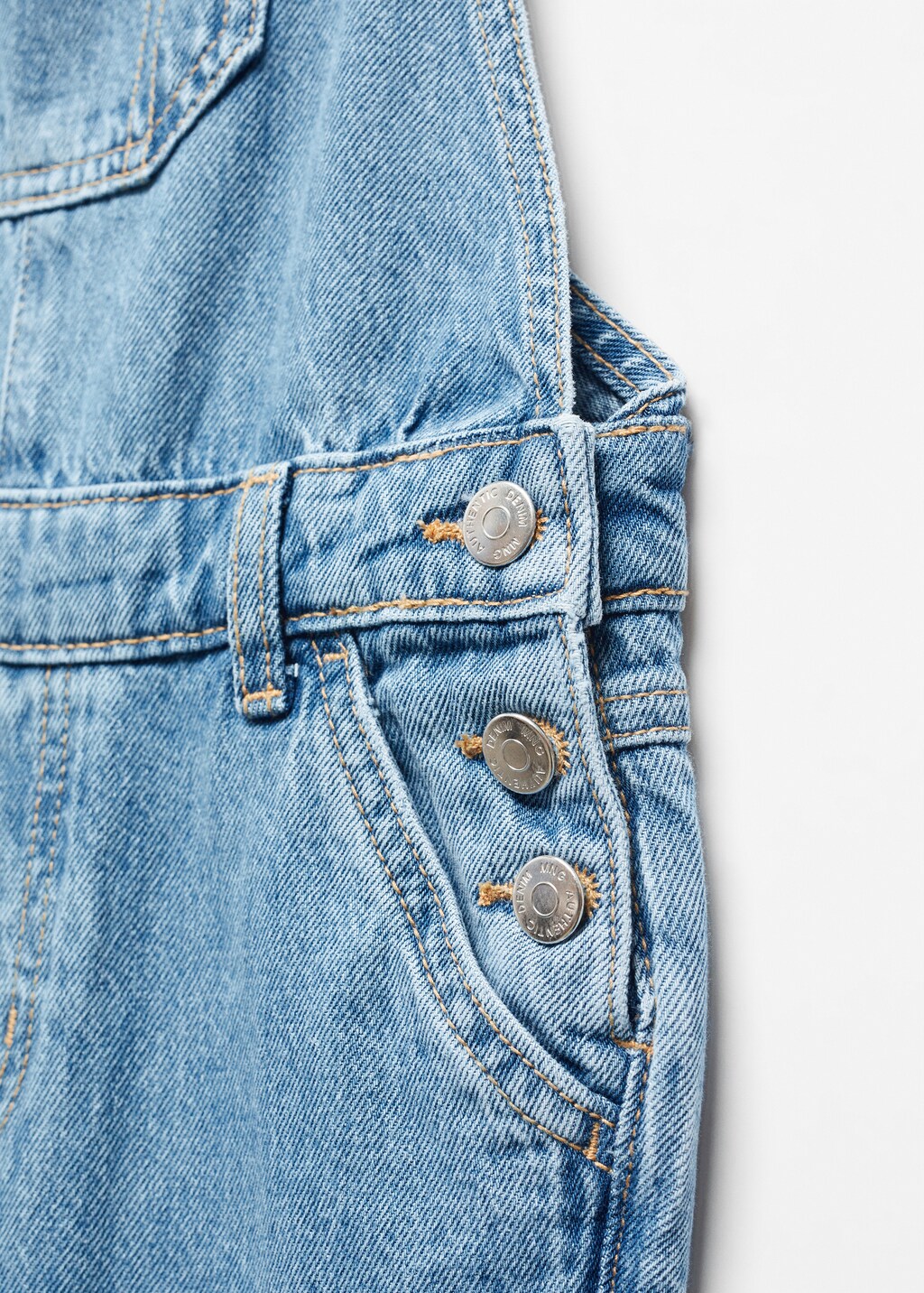 Long denim dungarees - Details of the article 8