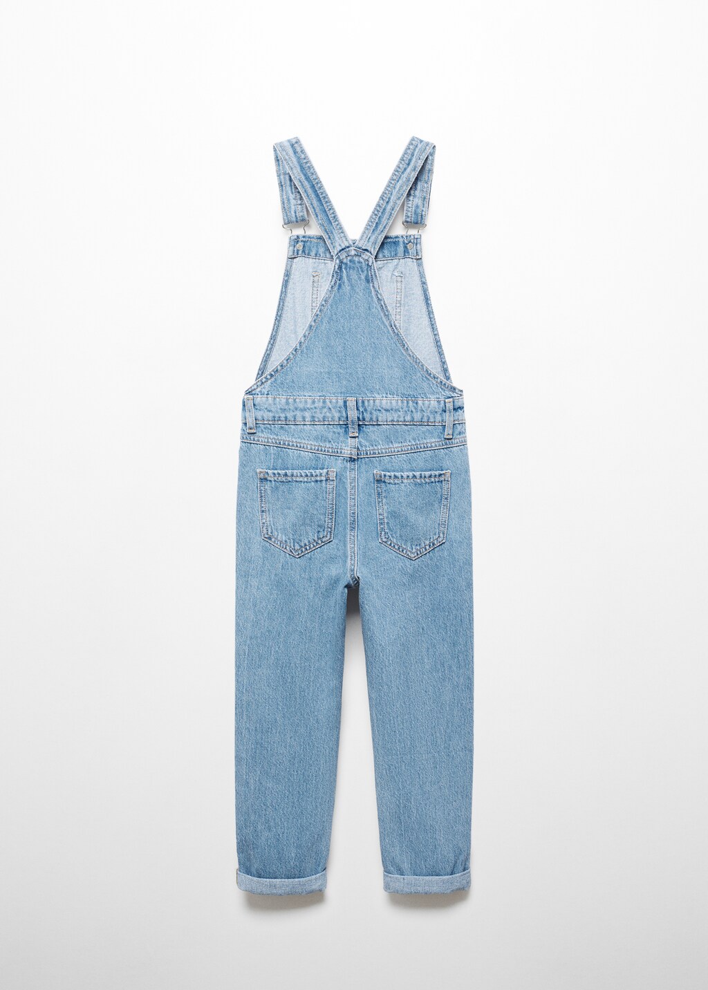 Long denim dungarees - Reverse of the article