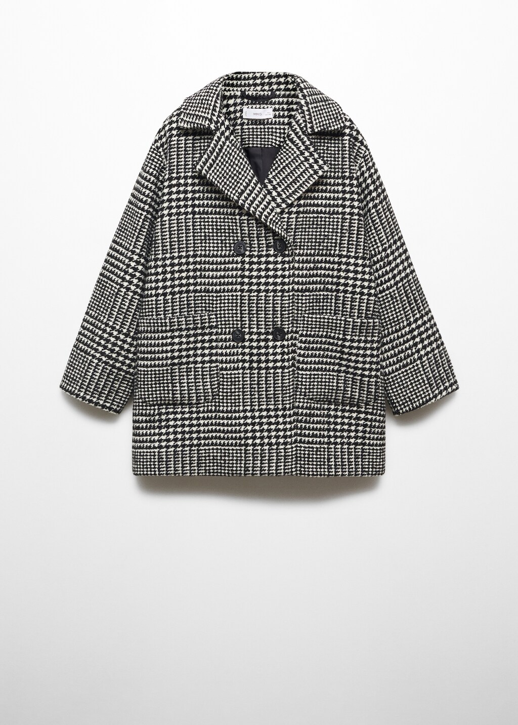 Checked lapels coat - Article without model