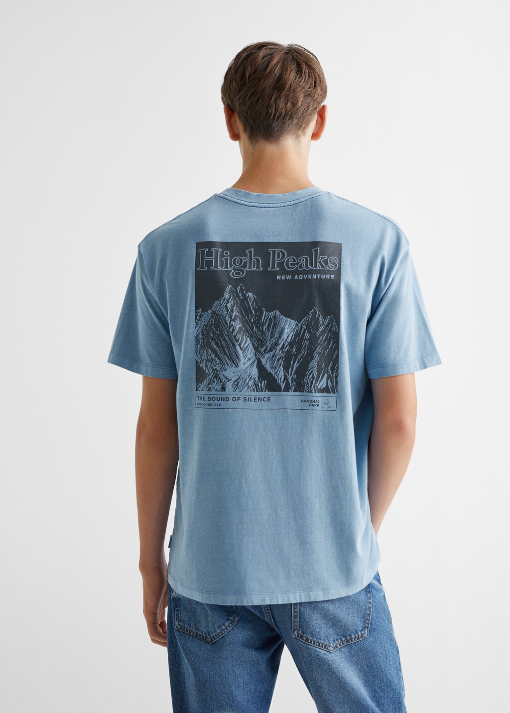 Printed cotton-blend T-shirt - Reverse of the article