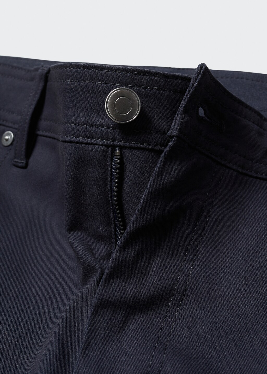 Slim fit serge cotton trousers - Details of the article 8