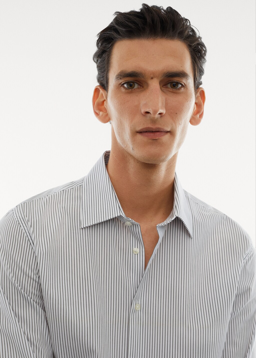 Slim fit stretch cotton shirt - Details of the article 1