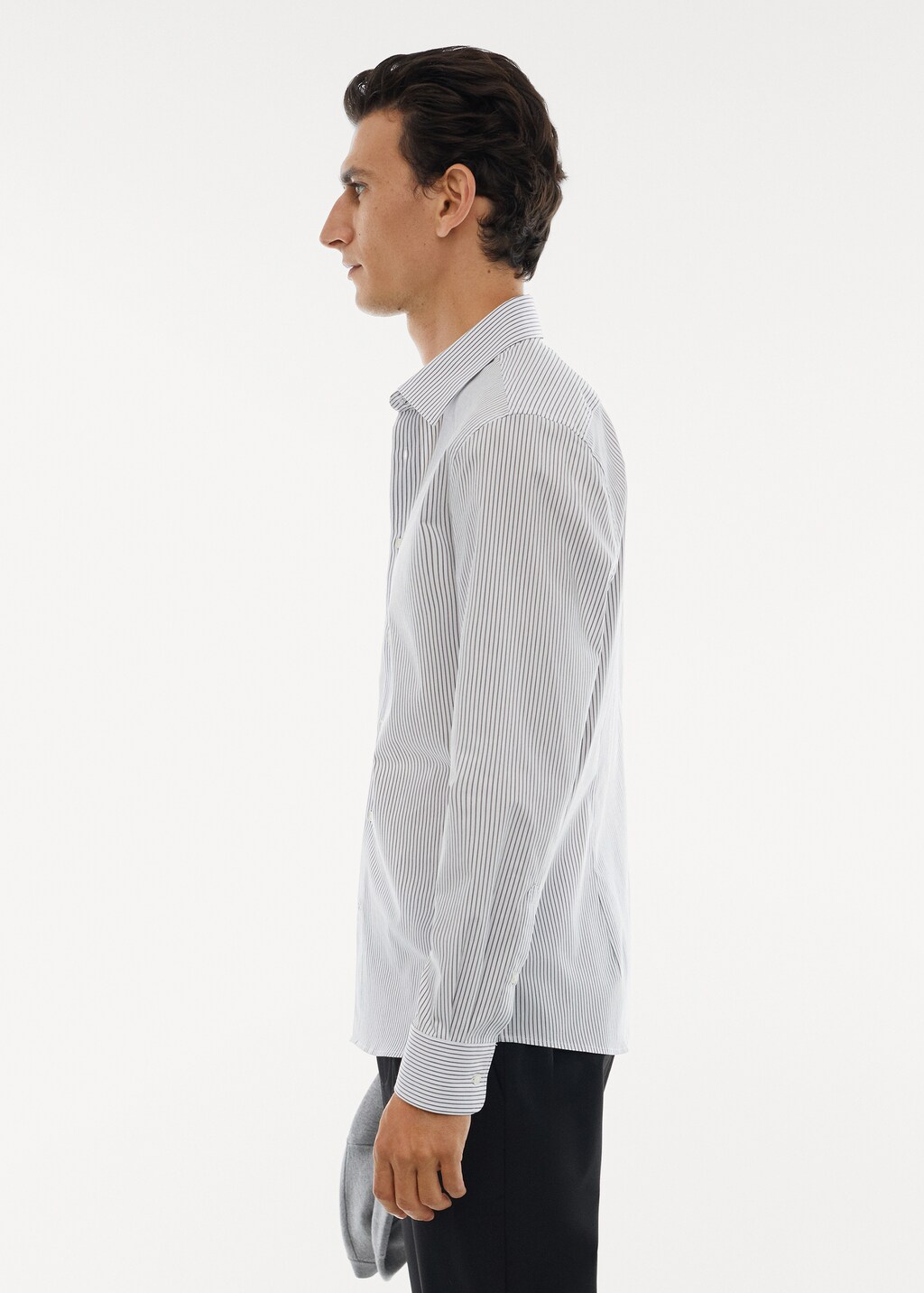 Slim fit stretch cotton shirt - Details of the article 2