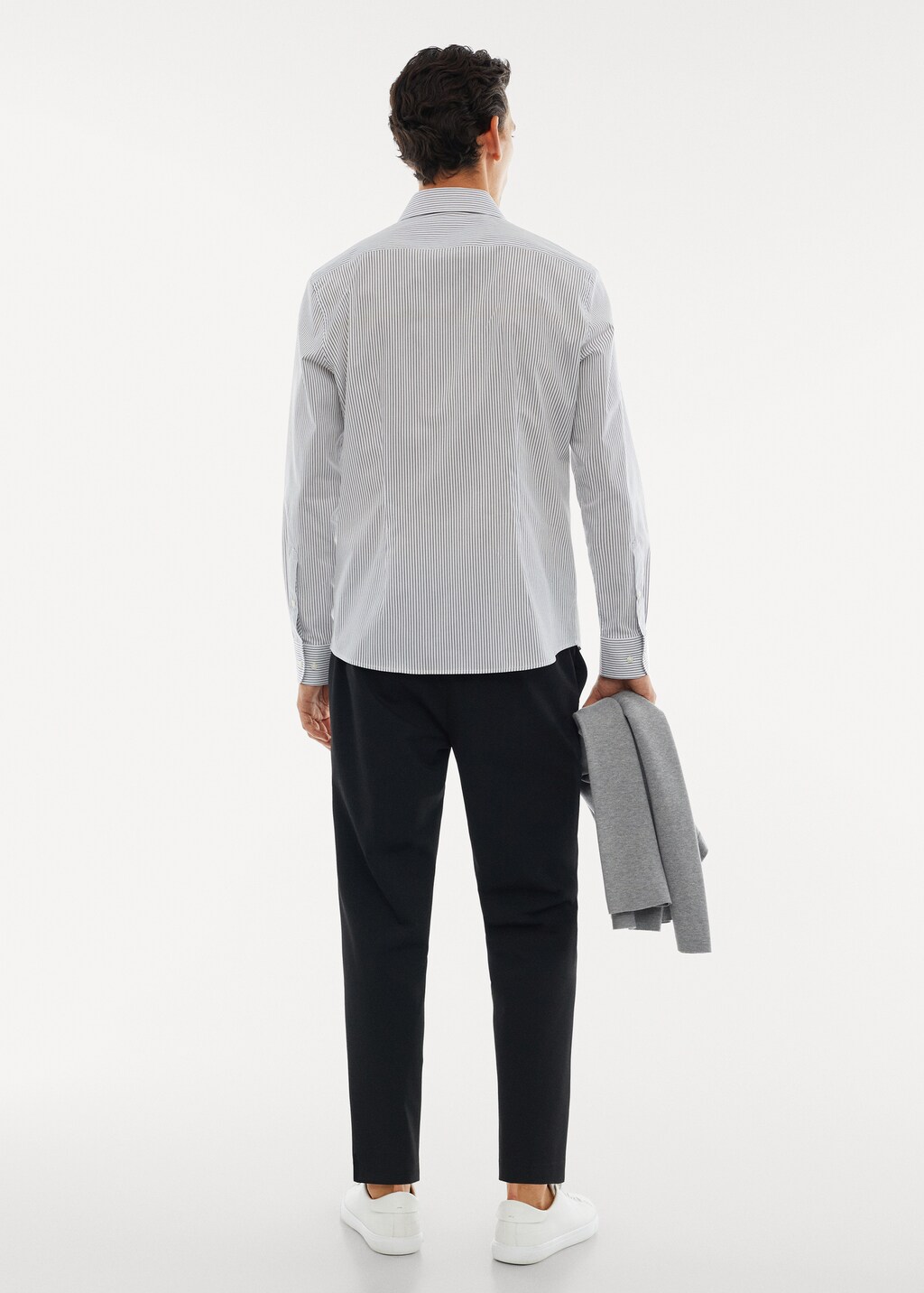 Slim fit stretch cotton shirt - Reverse of the article