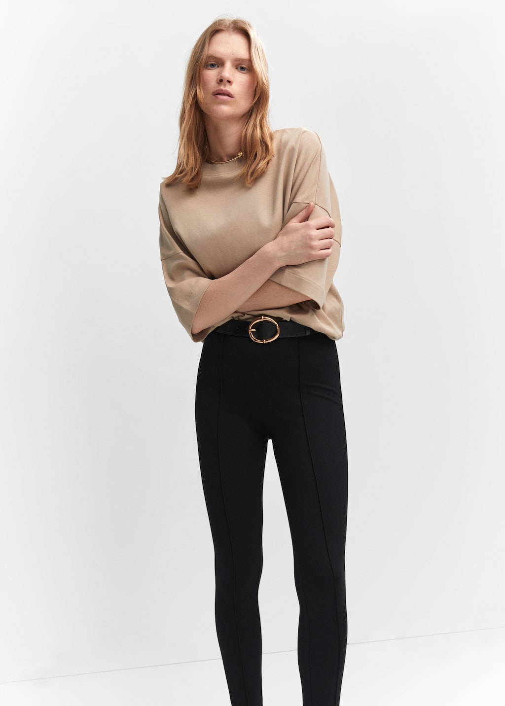 Pleated skinny leggings - Details of the article 2