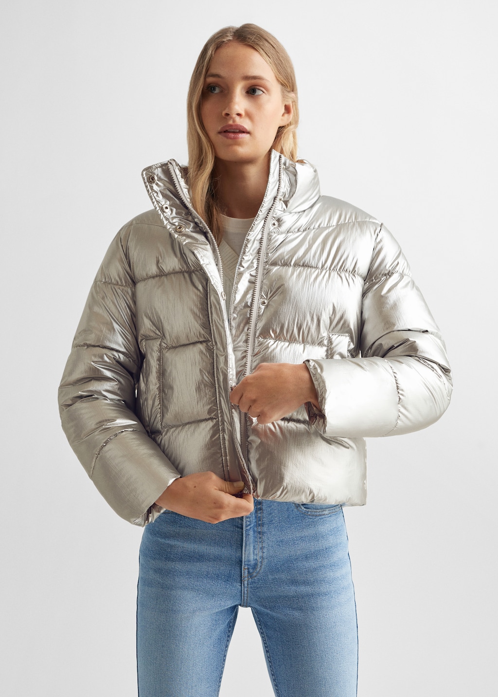 Metallic puffer jacket - Medium plane