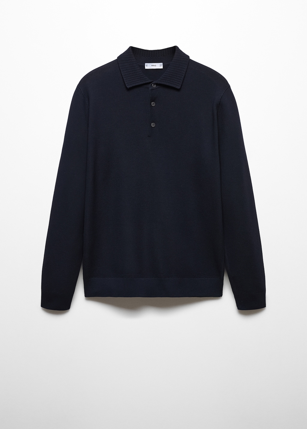 Structured fine-knit polo shirt - Article without model