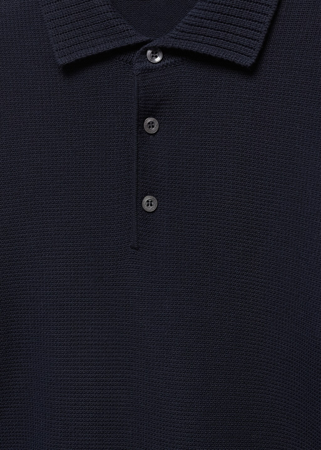 Structured fine-knit polo shirt - Details of the article 8