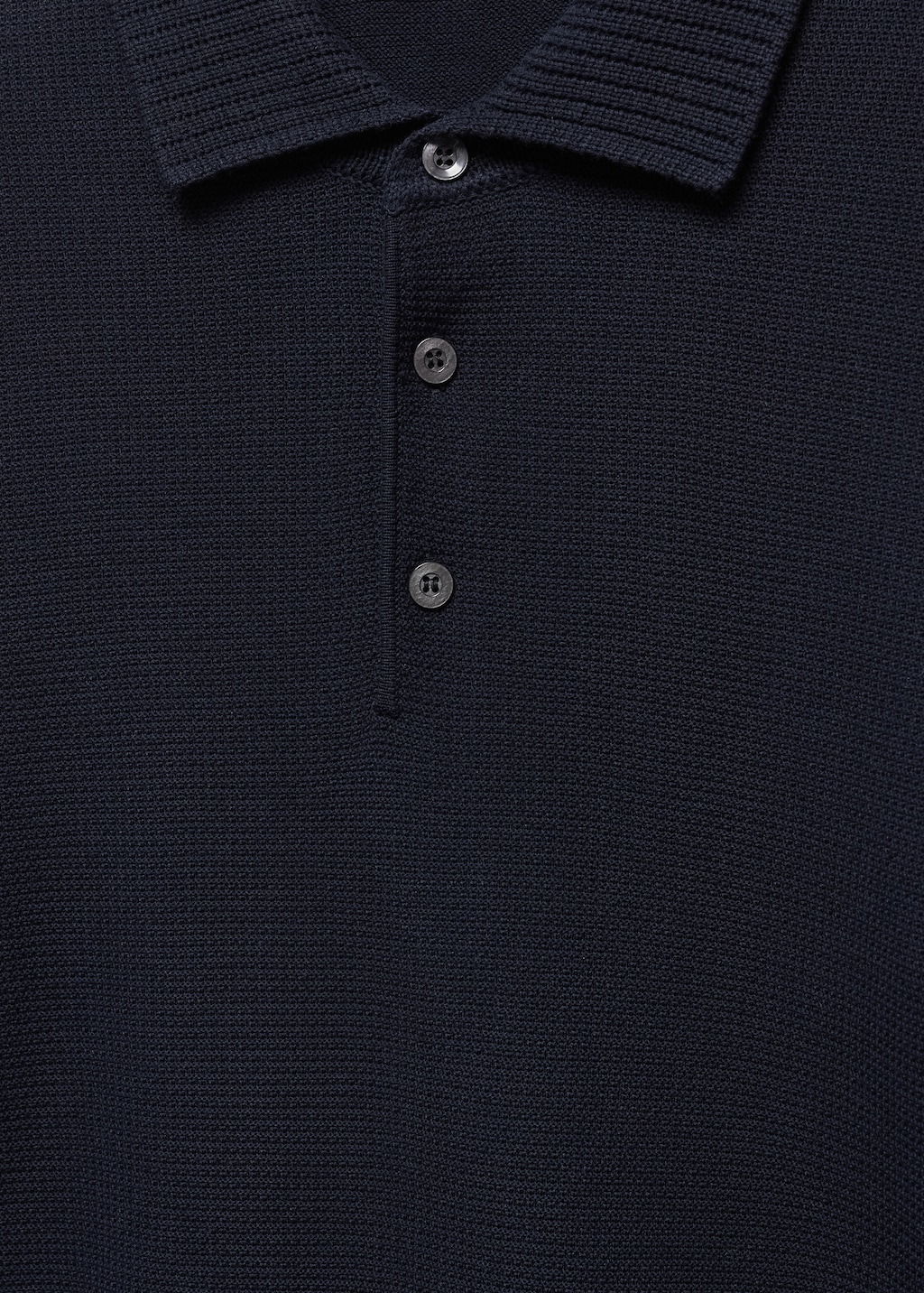 Structured fine-knit polo shirt - Details of the article 8