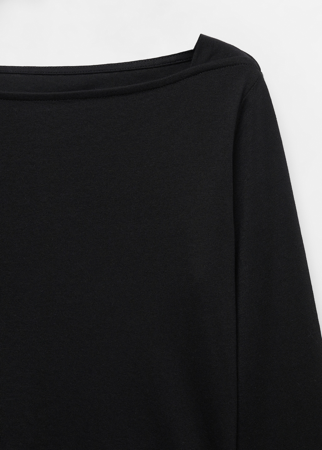 Cotton boat neck t-shirt - Details of the article 8