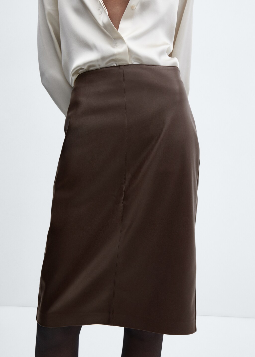 Faux-leather pencil skirt - Details of the article 6