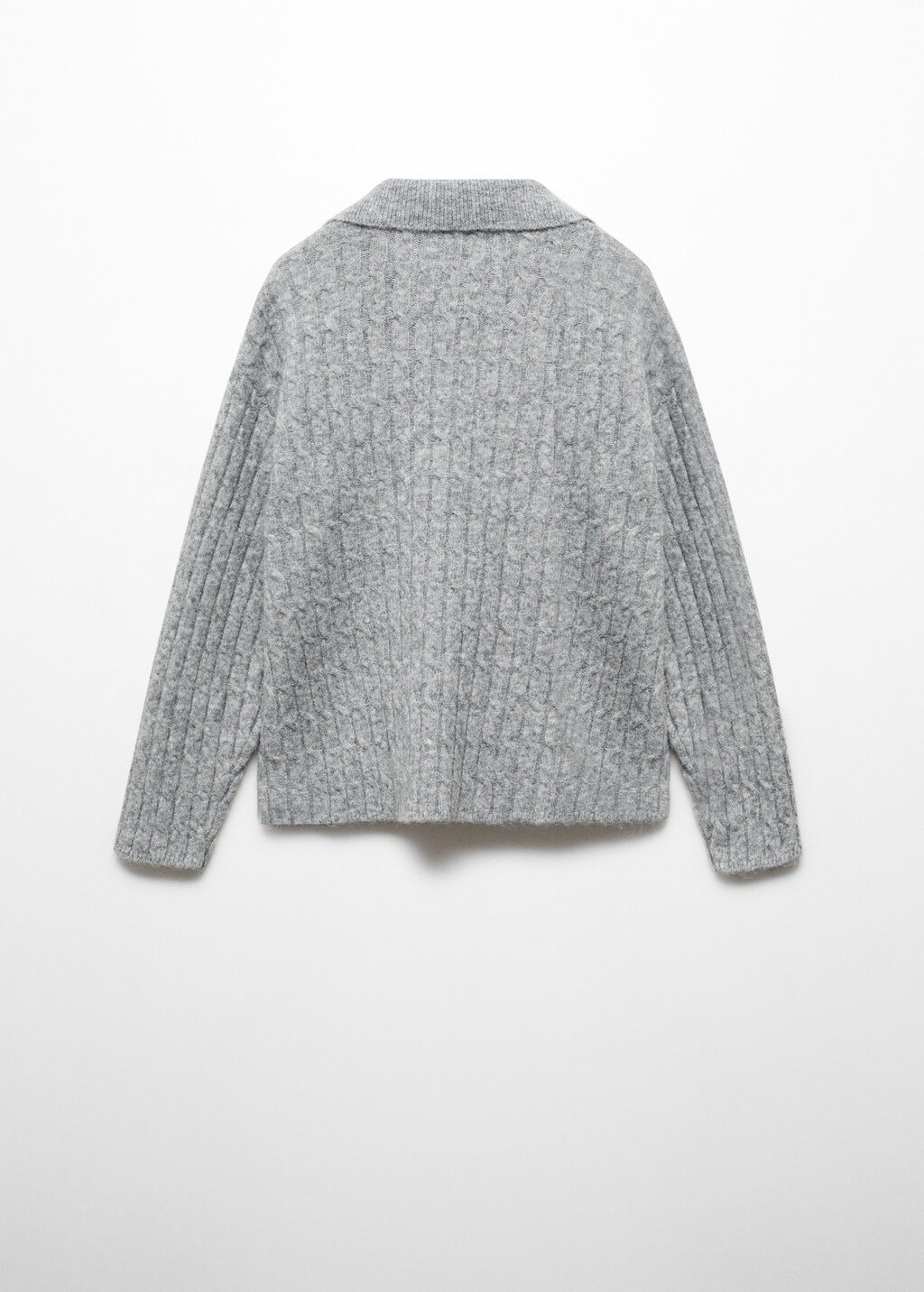 Knitted polo neck sweater - Reverse of the article