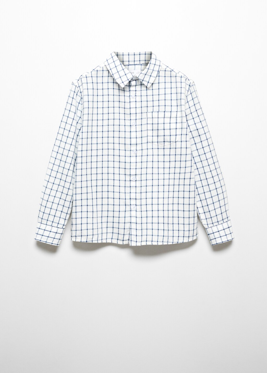 Slim fit checked cotton shirt - Article without model