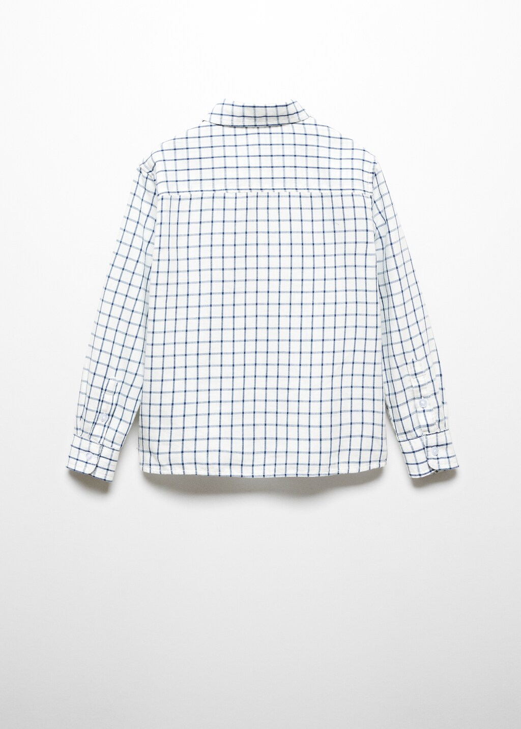 Slim fit checked cotton shirt - Reverse of the article