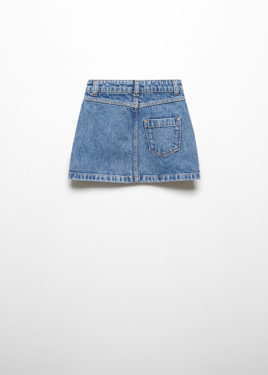 Short denim skirt - Reverse of the article