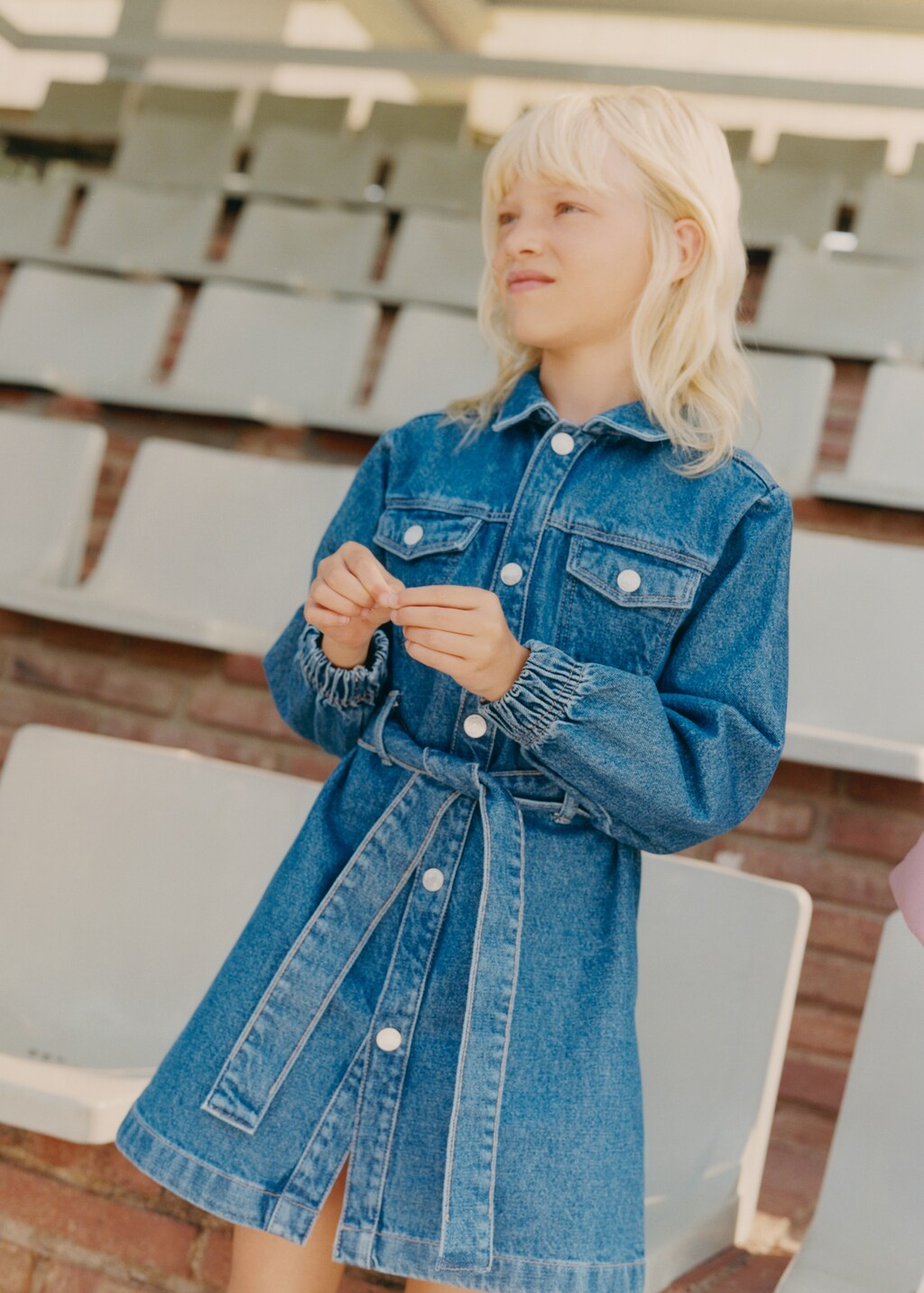 Belt denim dress - Details of the article 5