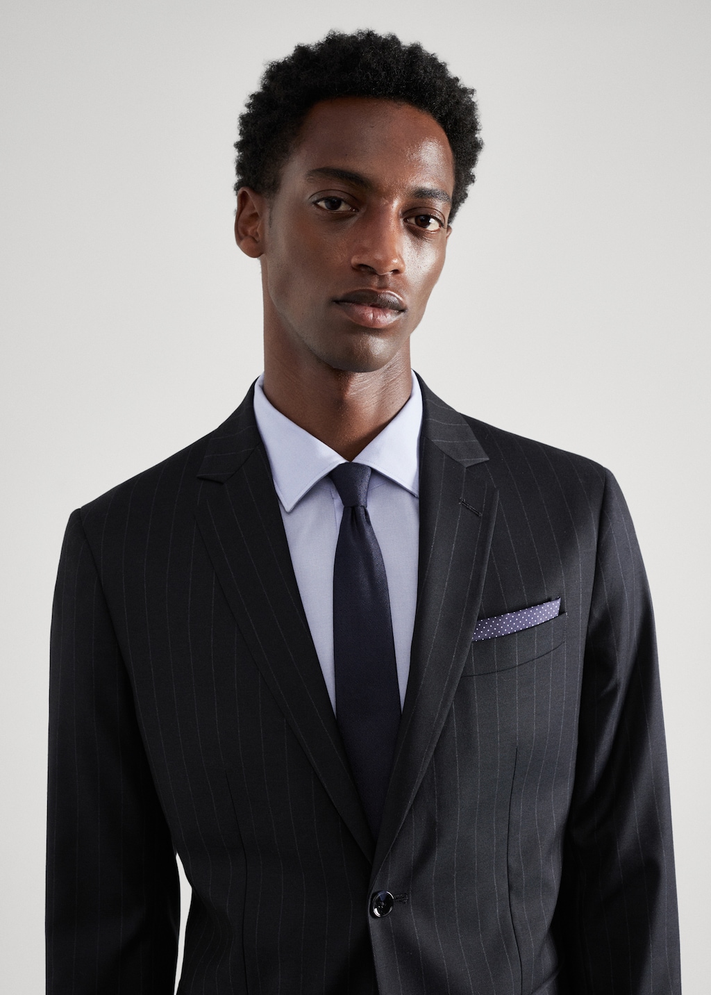 Stretch fabric slim-fit suit jacket - Details of the article 1