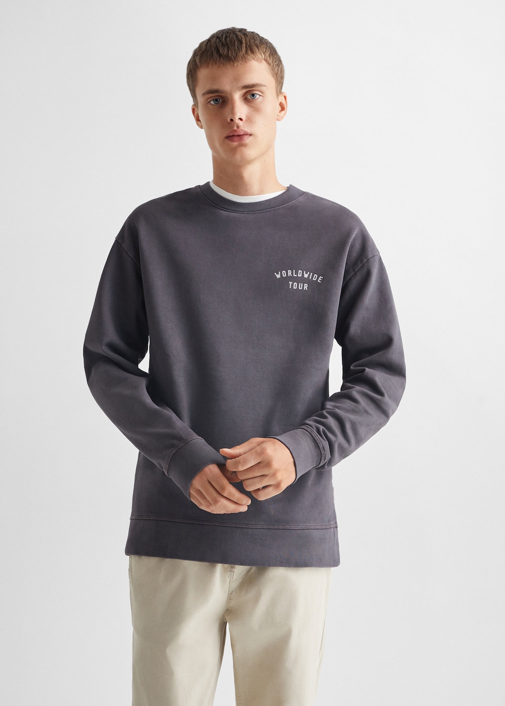 Printed cotton sweatshirt - Medium plane