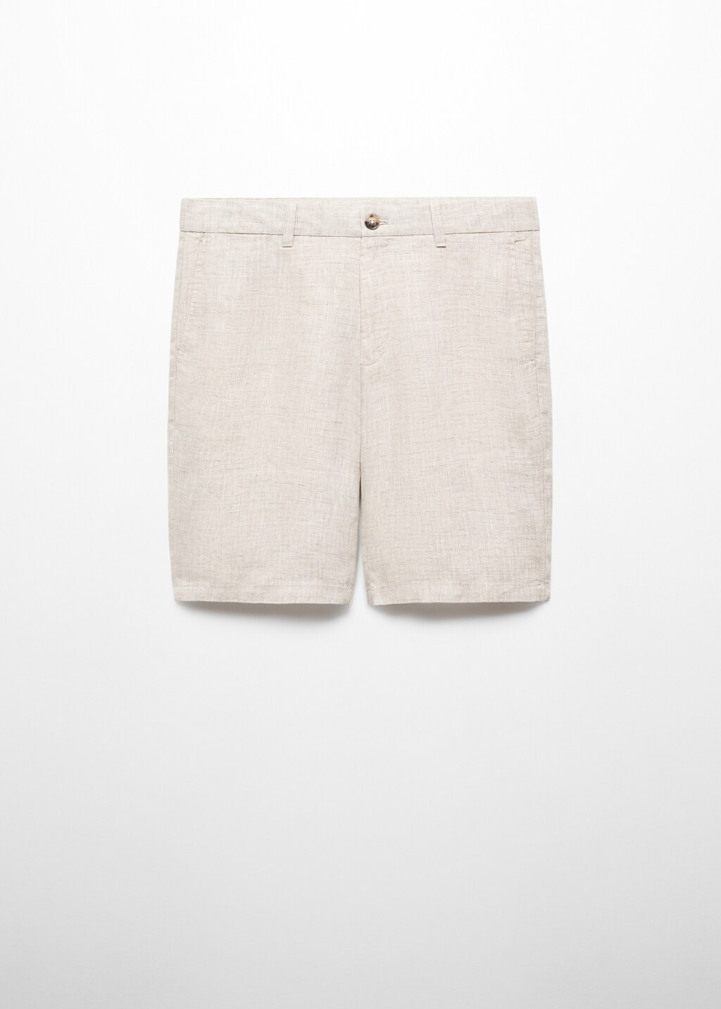 Slim-fit linen bermuda shorts - Article without model