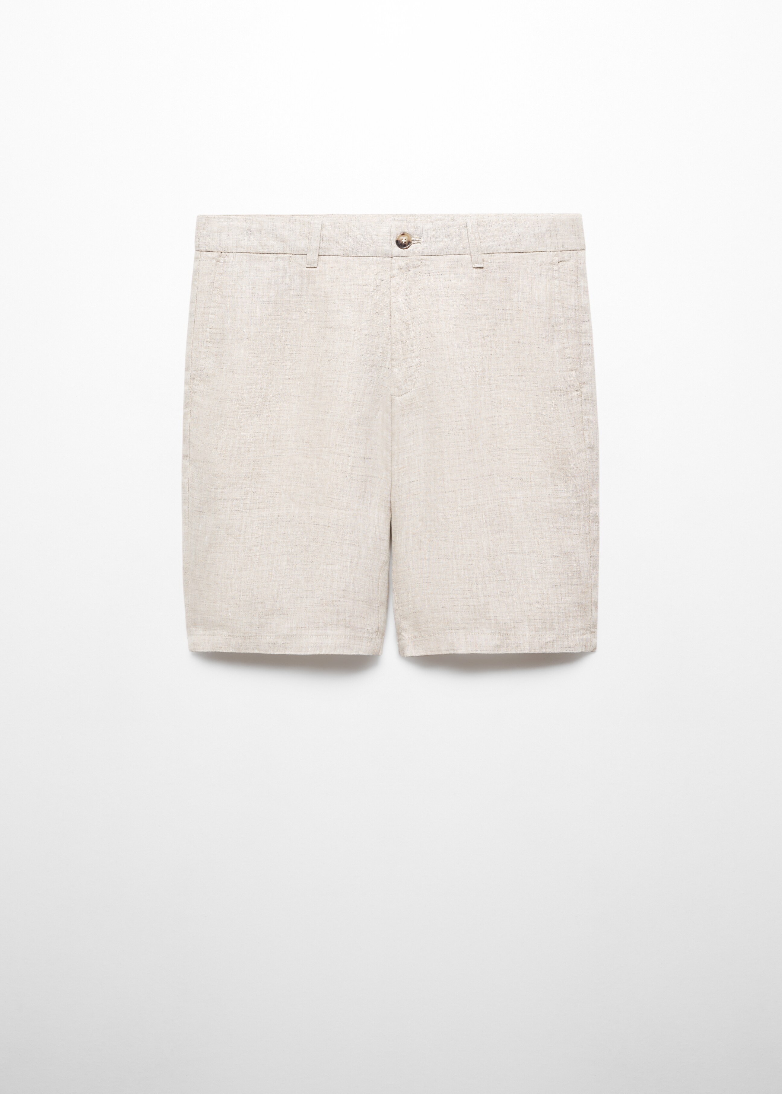 Slim-fit linen bermuda shorts - Article without model