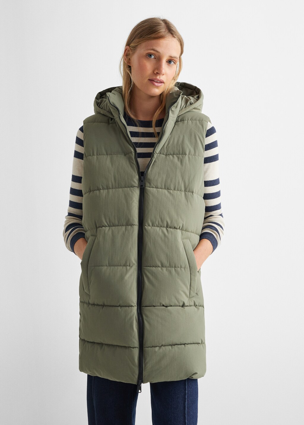 Gilet matelassé long - Plan moyen