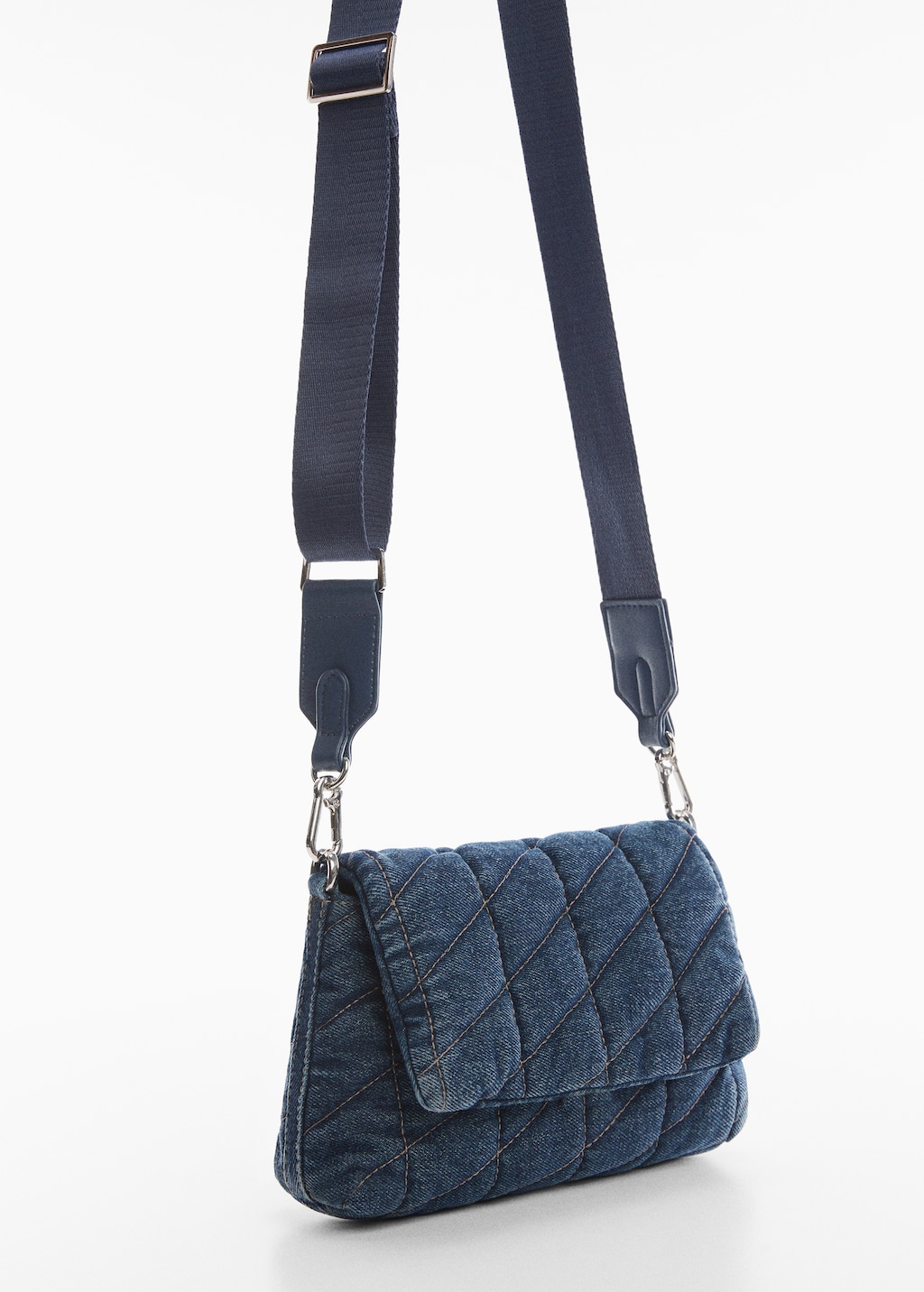 Quilted denim bag - Medium plane