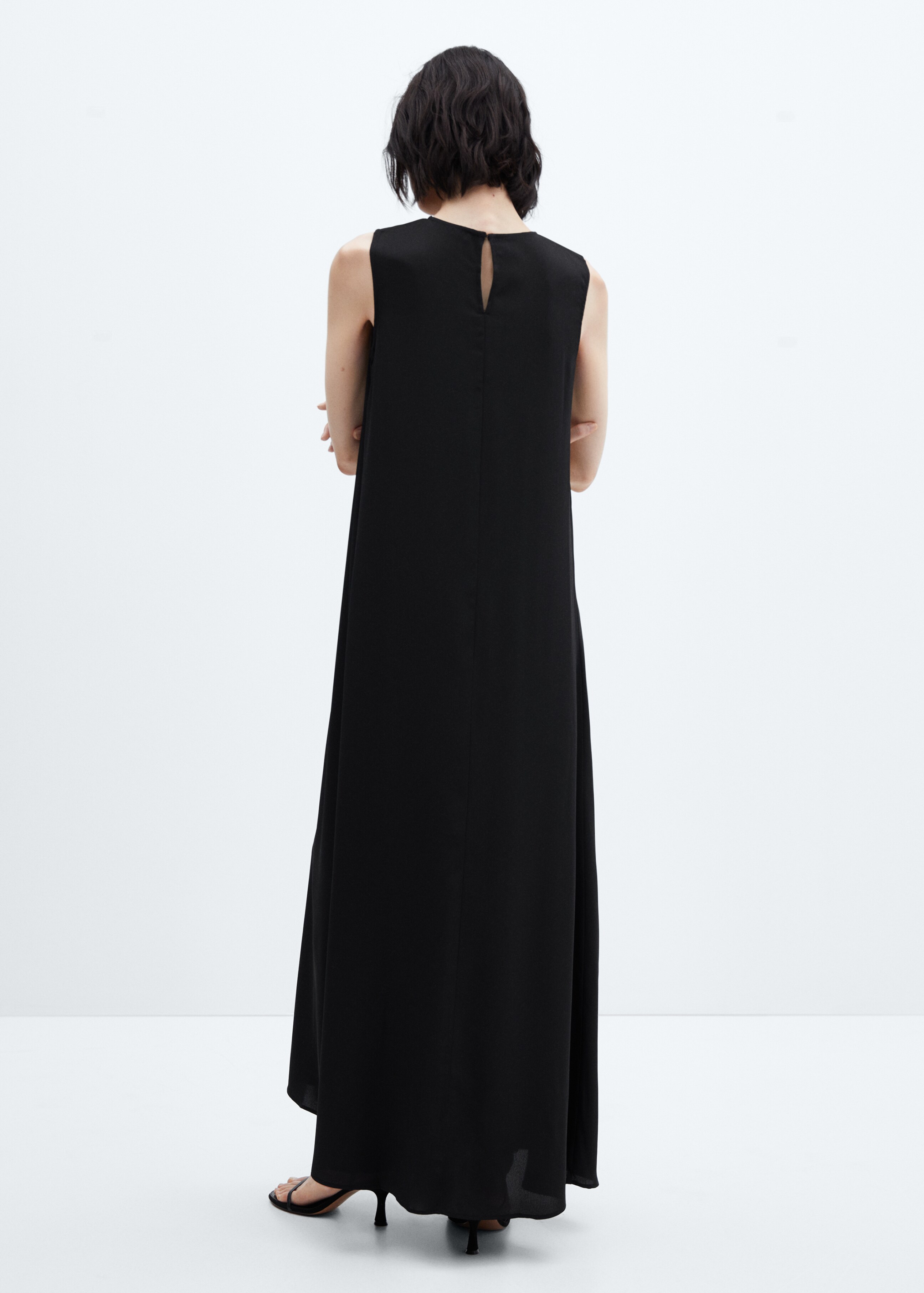 Long dress with pleat detail