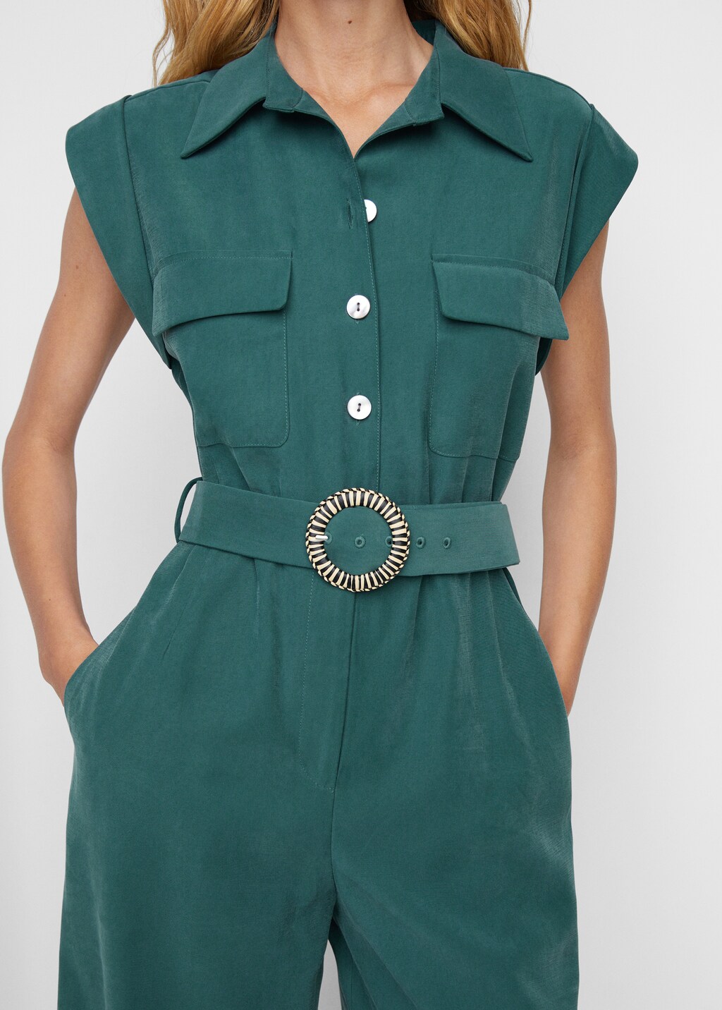 Belt long jumpsuit - Details of the article 6