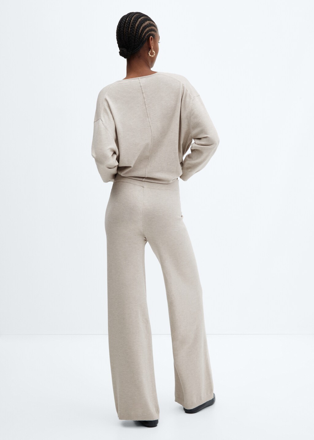 Knitted wideleg trousers - Reverse of the article