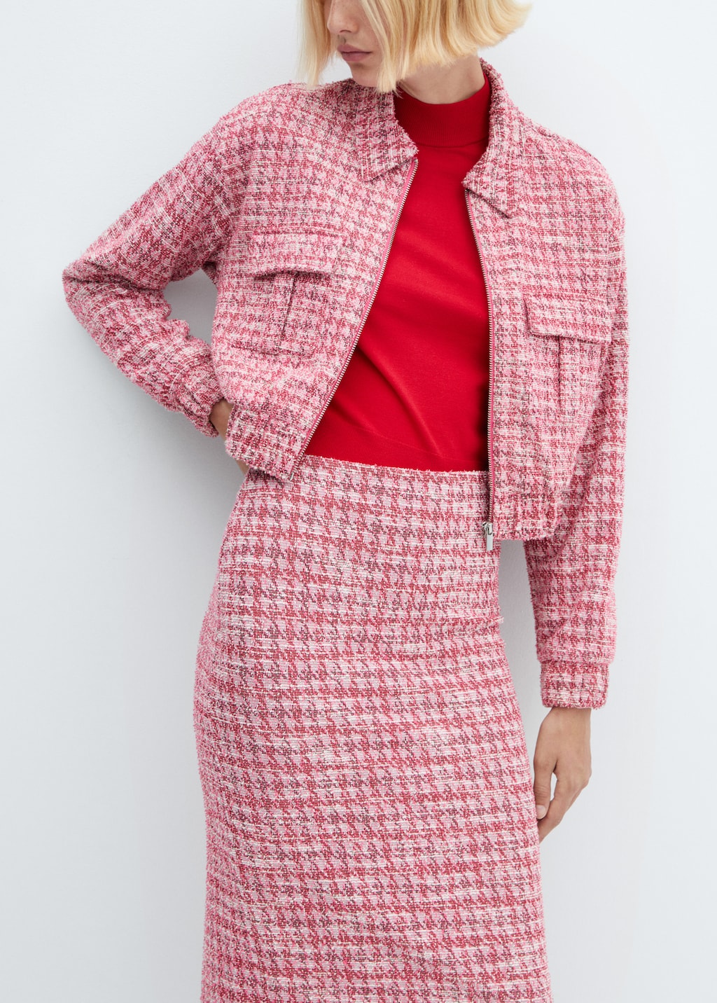 Houndstooth tweed skirt - Details of the article 6