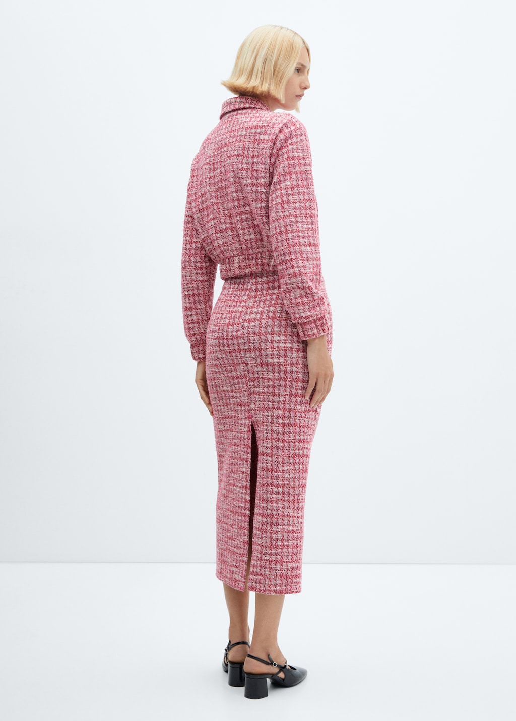 Houndstooth tweed skirt - Reverse of the article