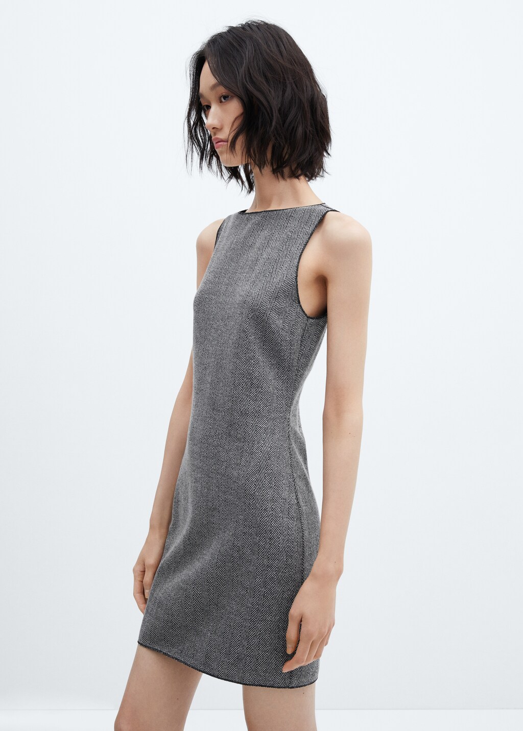 Short knitted dress - Medium plane