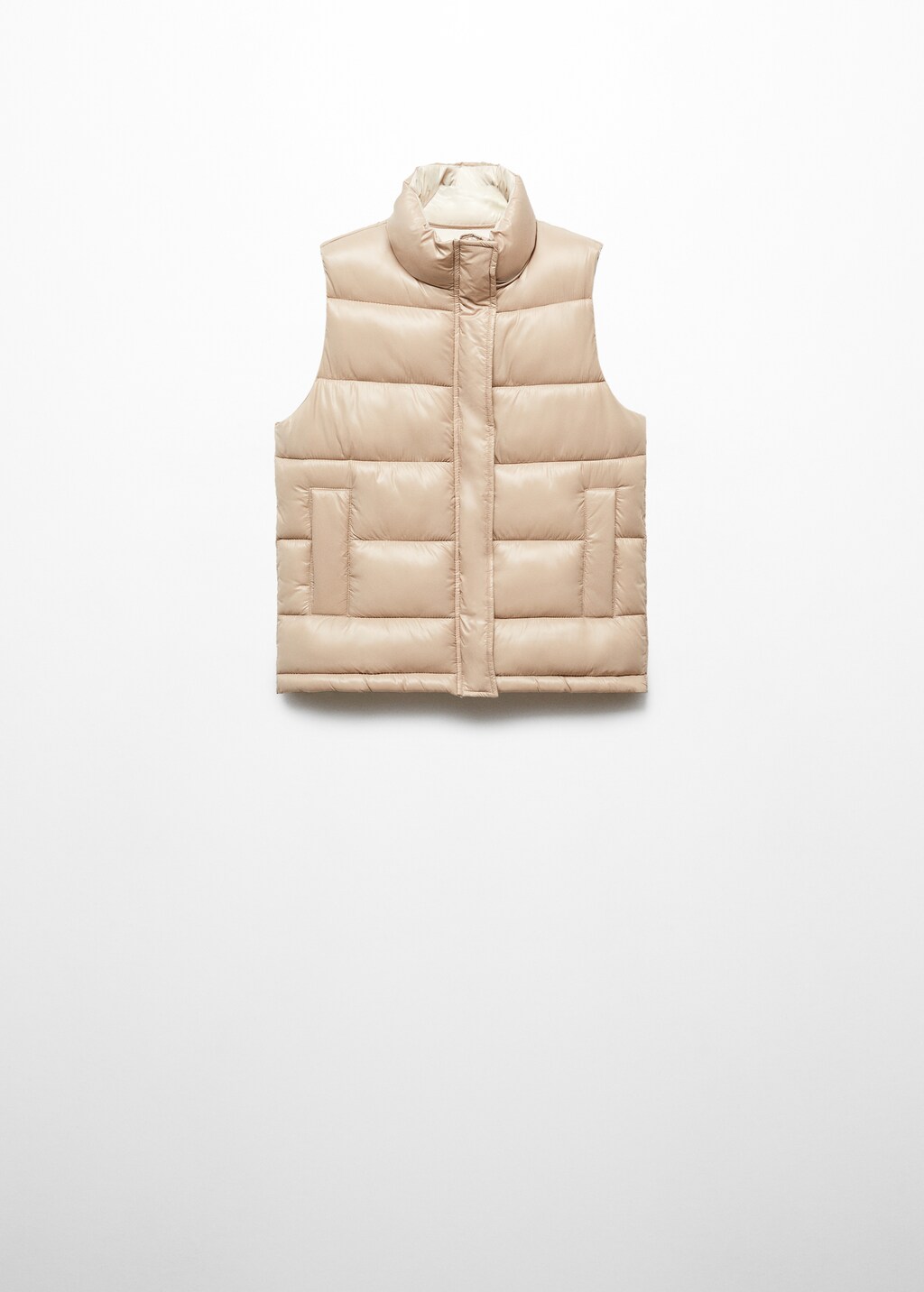 Water-repellent quilted gilet with hood - Details of the article 0