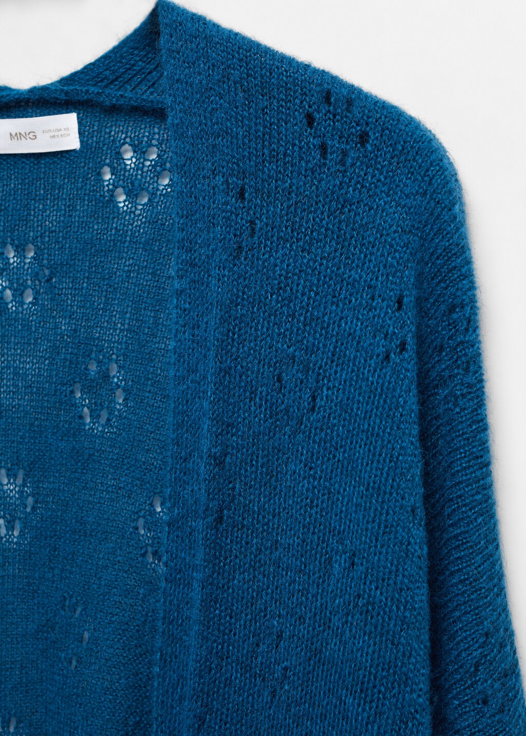 Long openwork knitted cardigan - Details of the article 8