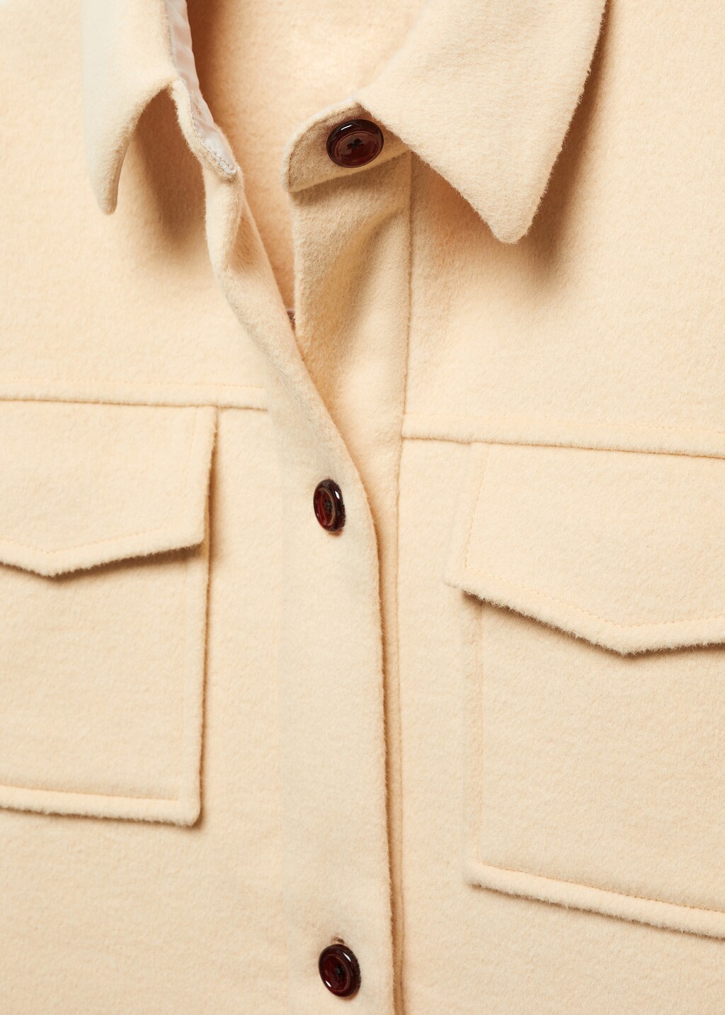 Long wool overshirt - Details of the article 8