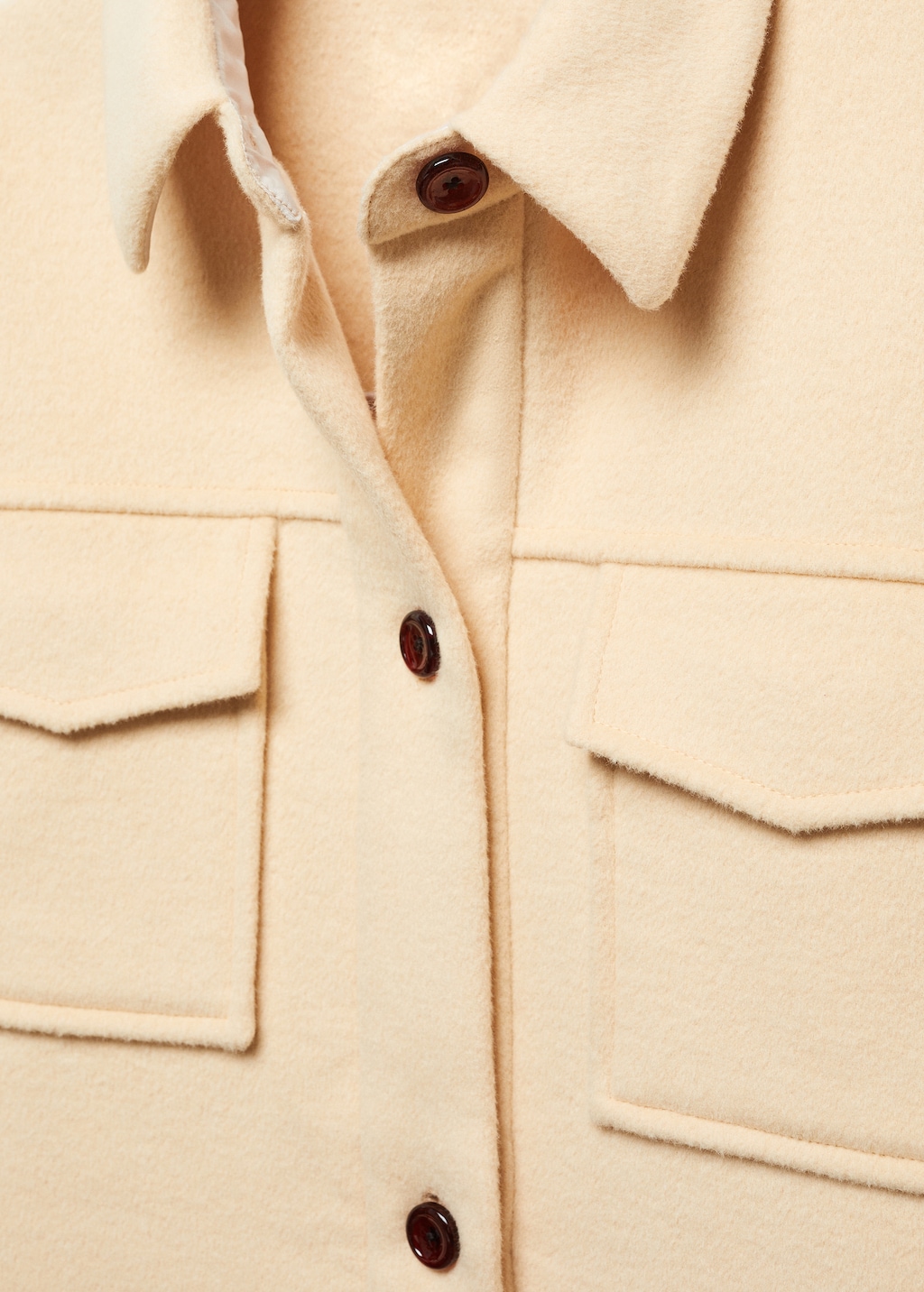 Long wool overshirt - Details of the article 8