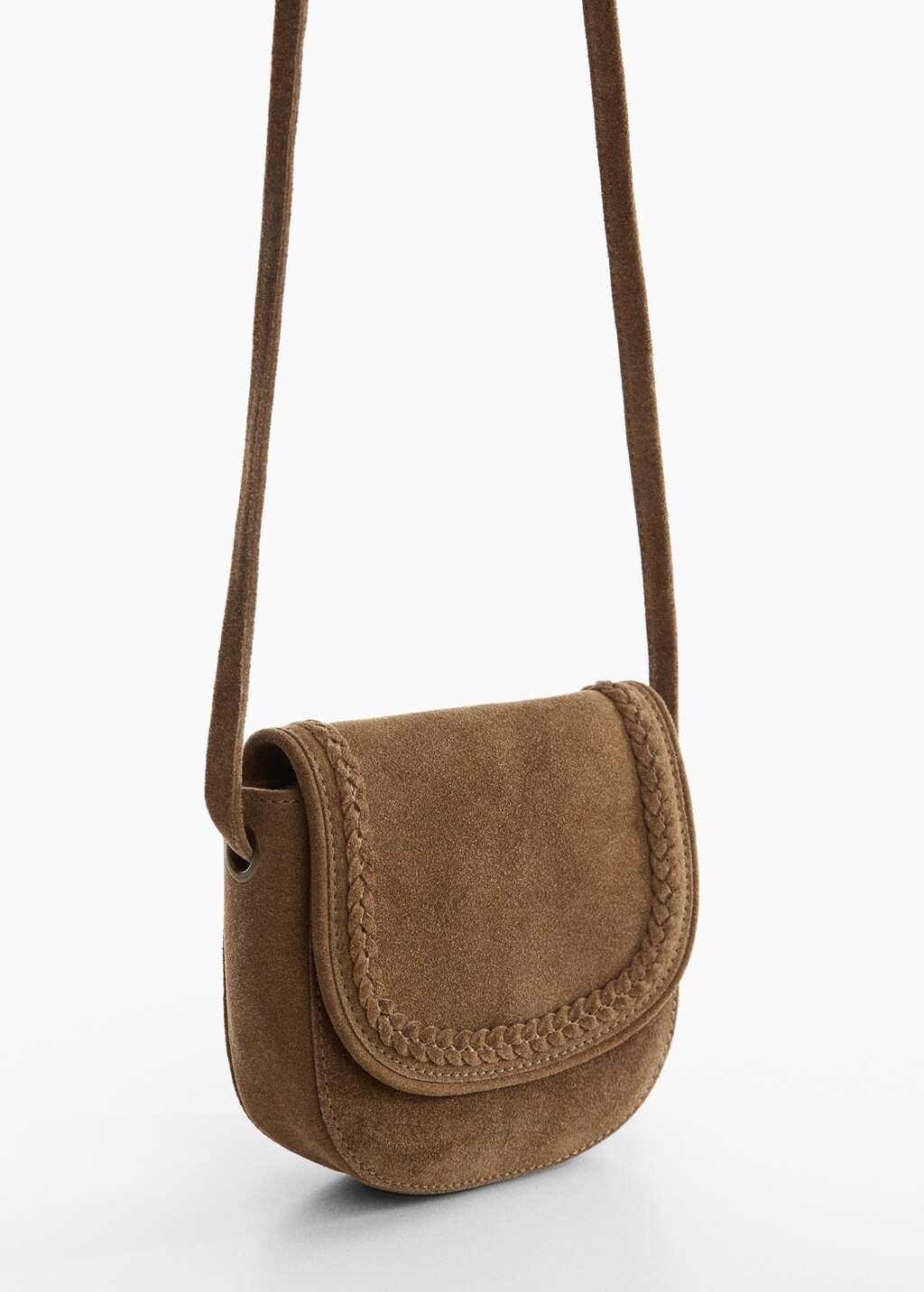 Flap leather bag - Medium plane