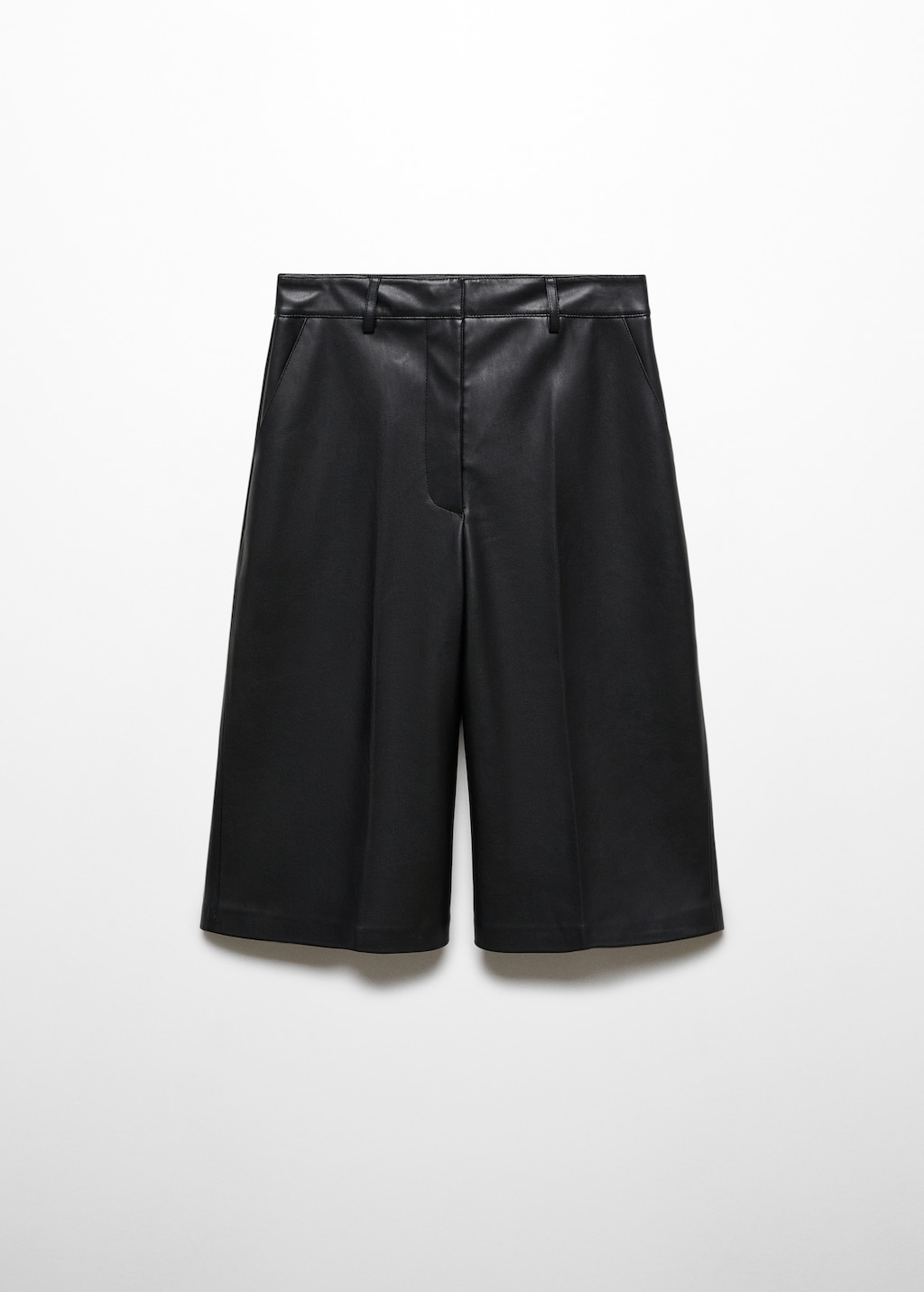 Leather effect Bermuda shorts - Article without model