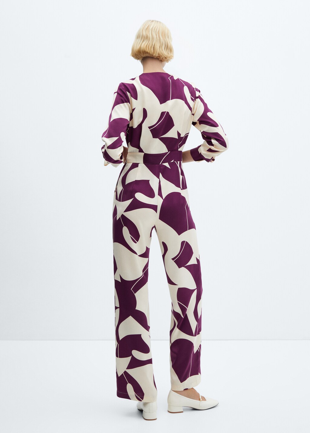 Belt printed jumpsuit - Reverse of the article