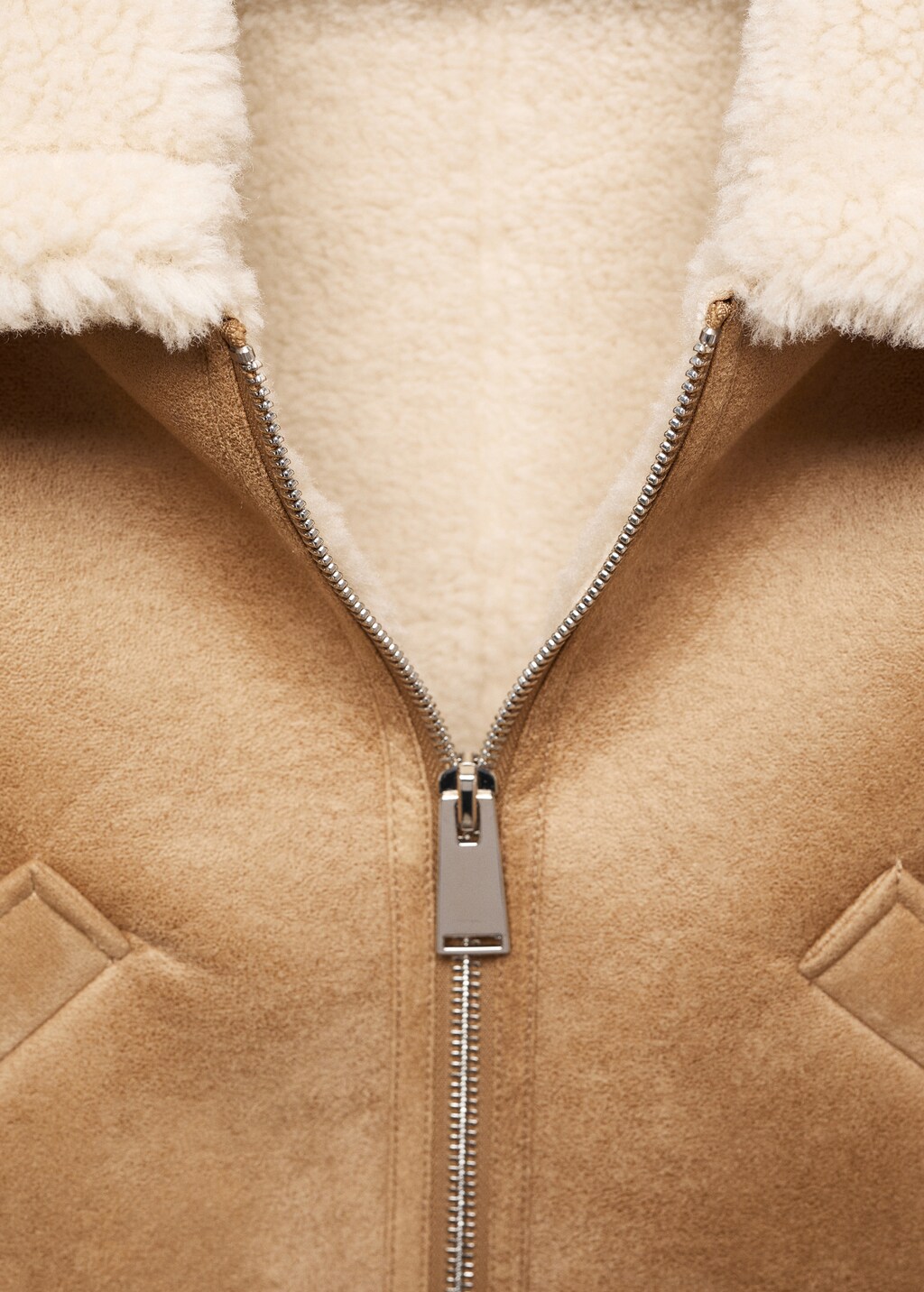 Shearling-effect lined short jacket - Details of the article 8