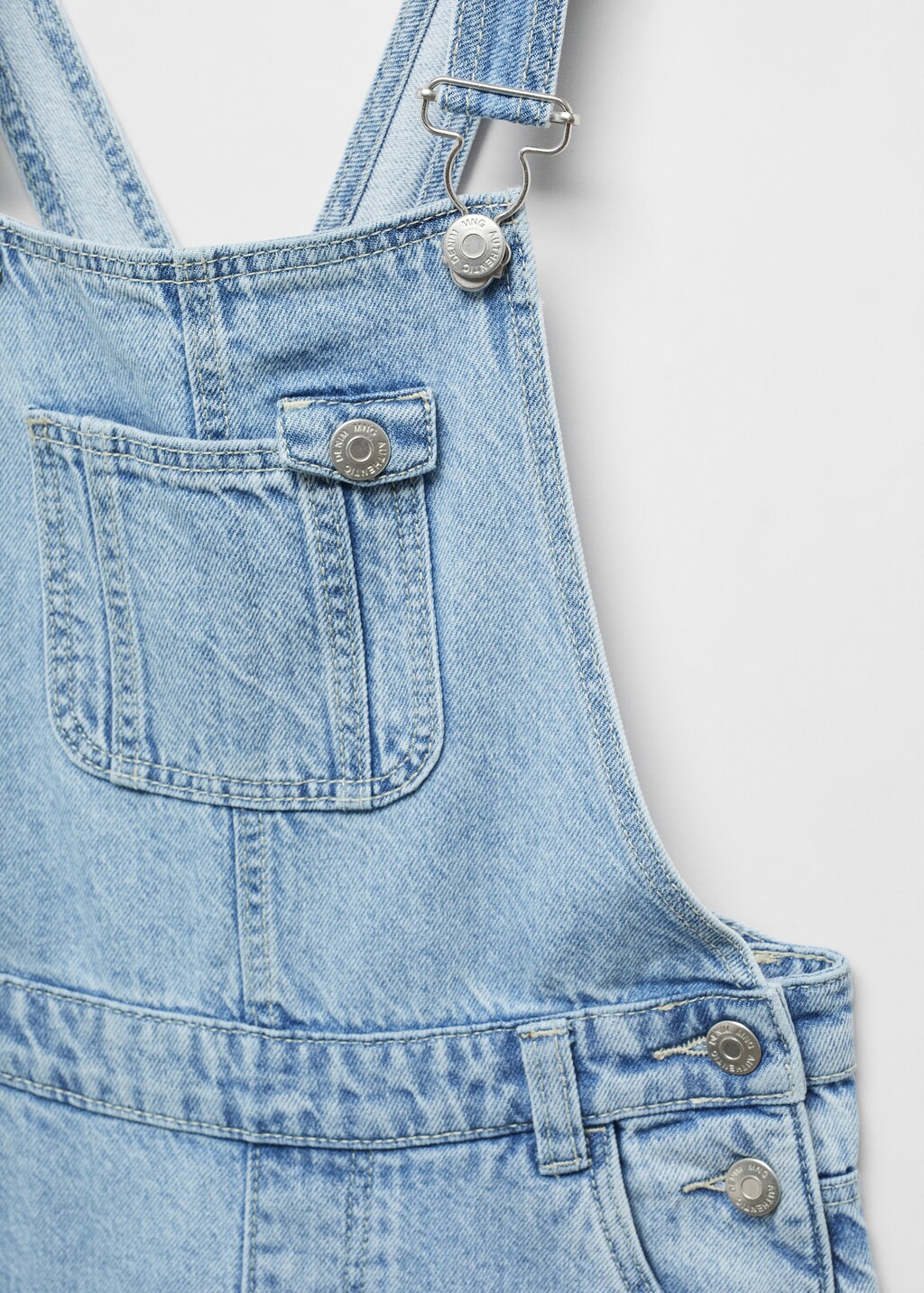 Lined denim dungarees - Details of the article 8