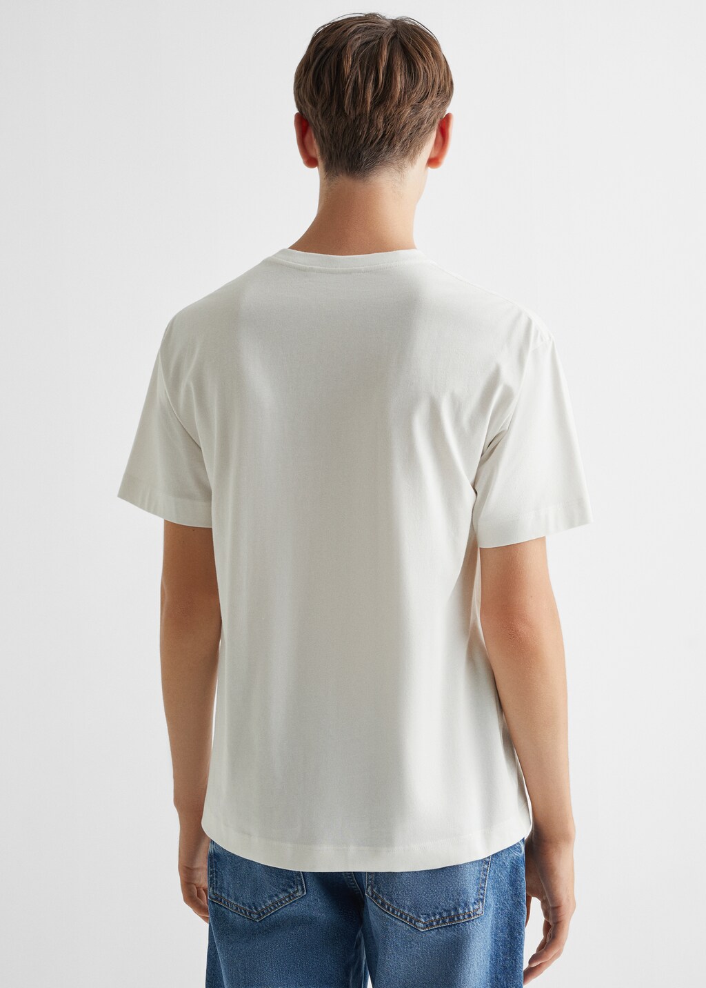 Printed cotton-blend T-shirt - Reverse of the article