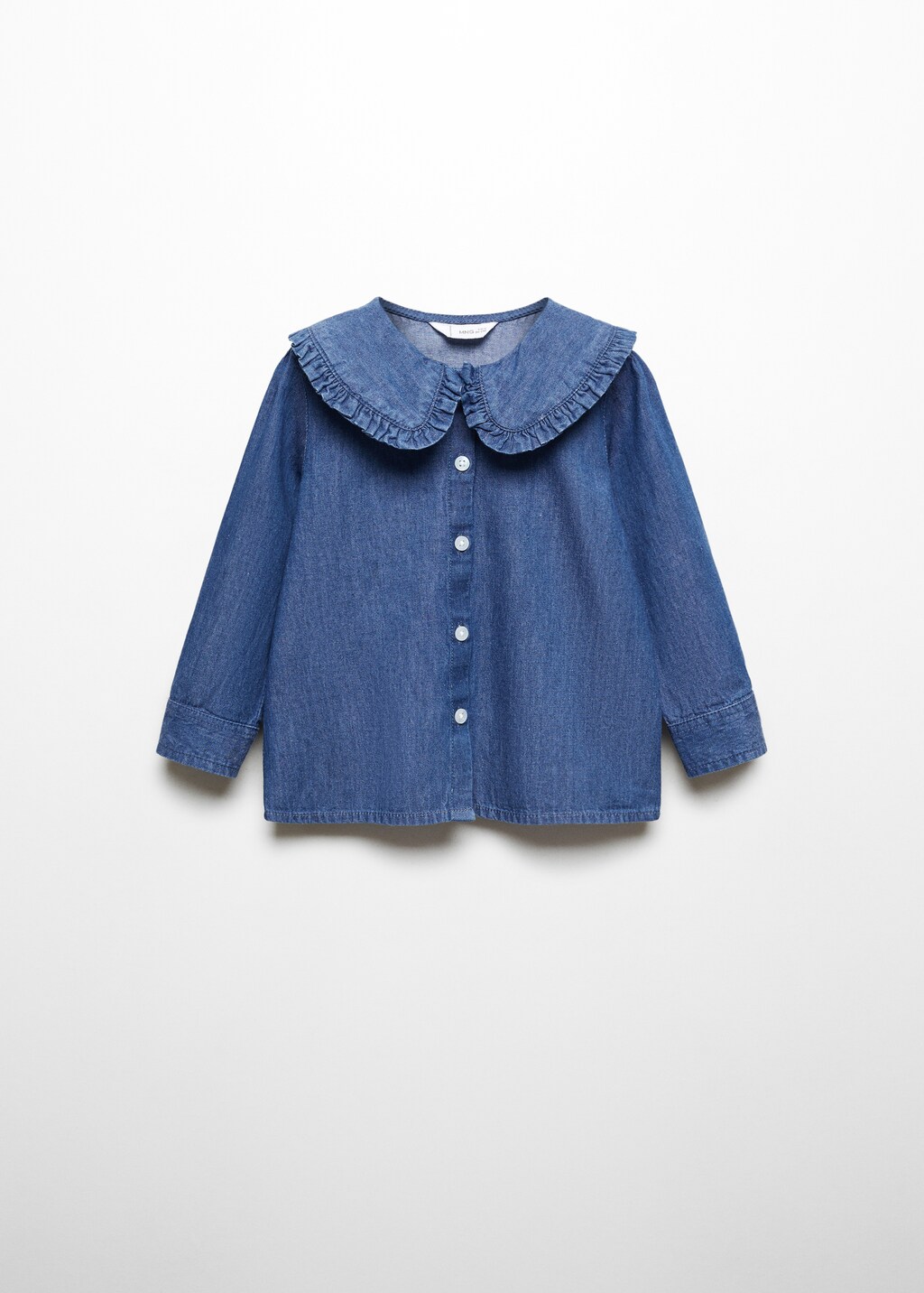 Babydoll-collar denim shirt - Article without model