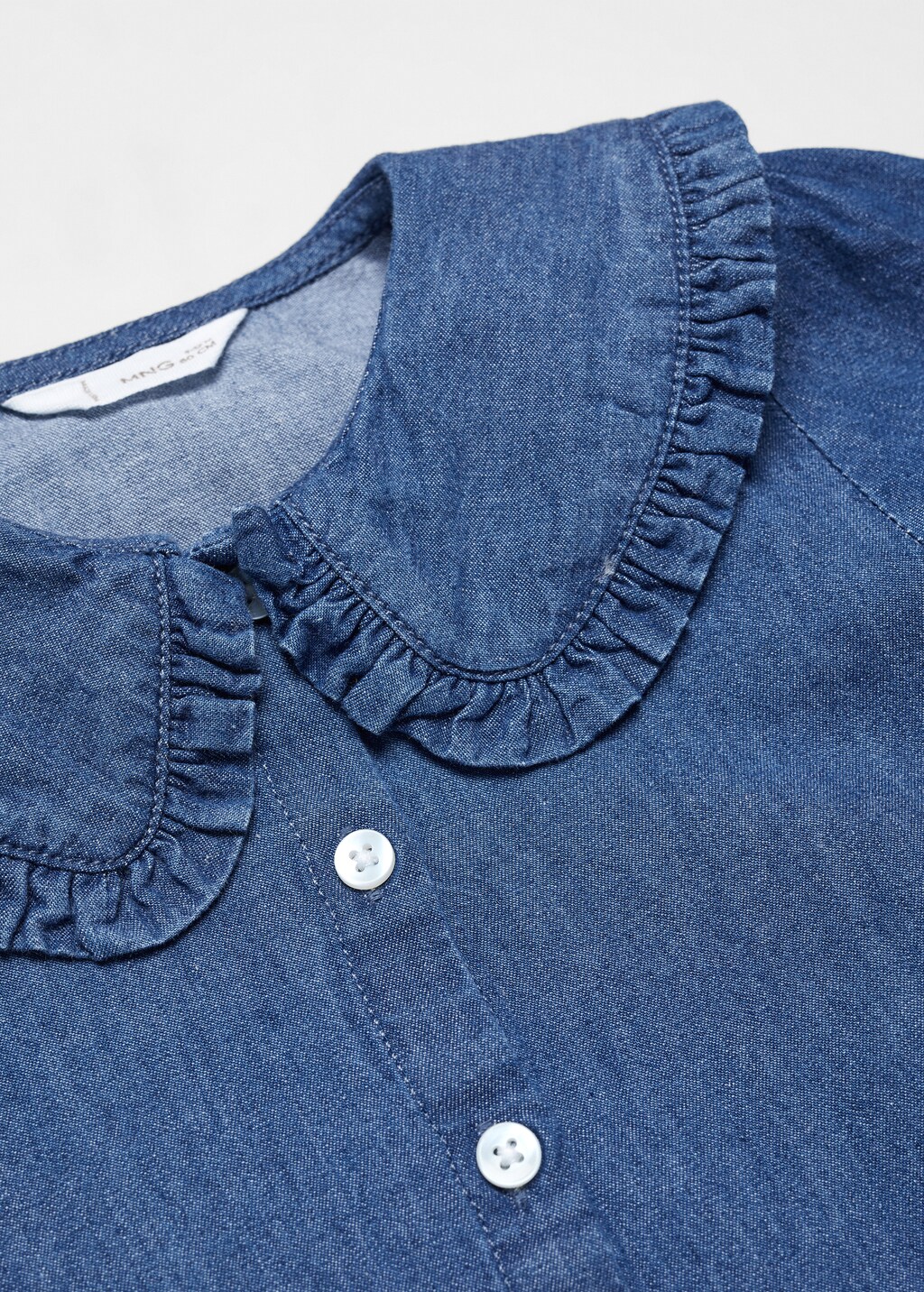 Chemise denim col Claudine - Détail de l'article 0